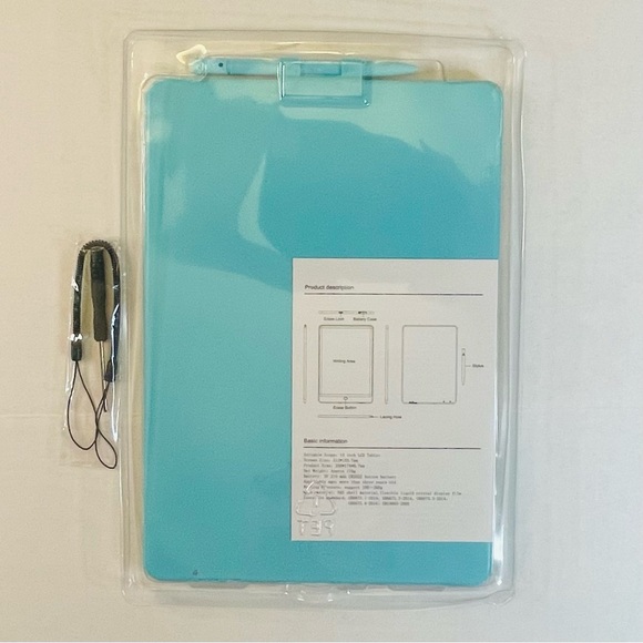 LCD Writing Tablet 7x10” Kids Color Drawing Pad with One Button Clear - Picture 6 of 6